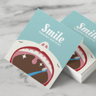Dentist Cute Kid Paediatrics Dentistry Dental Care Square Business Card