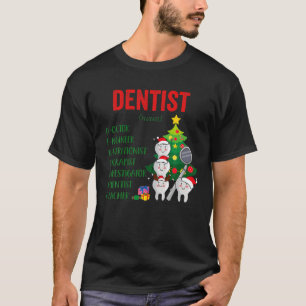 Dentist Definition Christmas Dental Assistant Paja T-Shirt