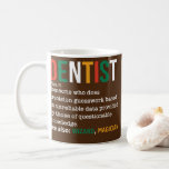 Dentist Definition Noun Funny Dentist Dental Coffee Mug<br><div class="desc">Dentist Definition Noun Funny Dentist Dental Surgeon Gift. Perfect gift for your dad,  mum,  papa,  men,  women,  friend and family members on Thanksgiving Day,  Christmas Day,  Mothers Day,  Fathers Day,  4th of July,  1776 Independent day,  Veterans Day,  Halloween Day,  Patrick's Day</div>