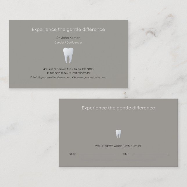 Dentist | Dental Appointment Card (Front/Back)