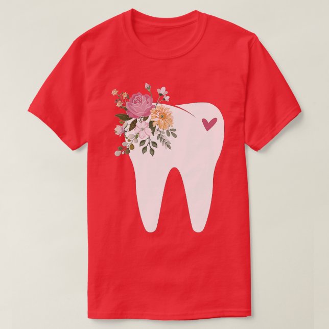 Dentist Dental Assistant Oral Hygienist Tooth Flow T-Shirt (Design Front)