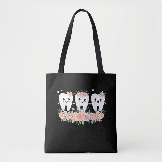 Dentist Dental Assistant Oral Hygienist Tooth Tote Bag (Front)