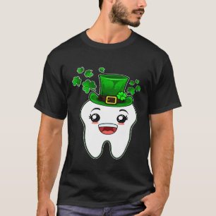 Dentist Dental Assistant Patricks Day Cute Tooth W T-Shirt