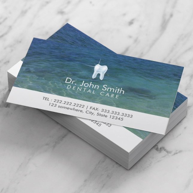 Dentist Dental Care Clean Water Appointment Card (Creator Uploaded)