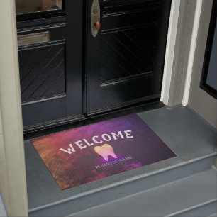 Dentist Dental Care Clinic Rose Gold Tooth Welcome Doormat