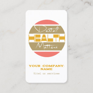 Dentist, dental care professionals Business Card