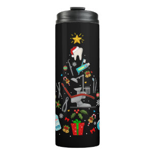 Dentist Dental Christmas Ornament Tree Xmas Holida Thermal Tumbler
