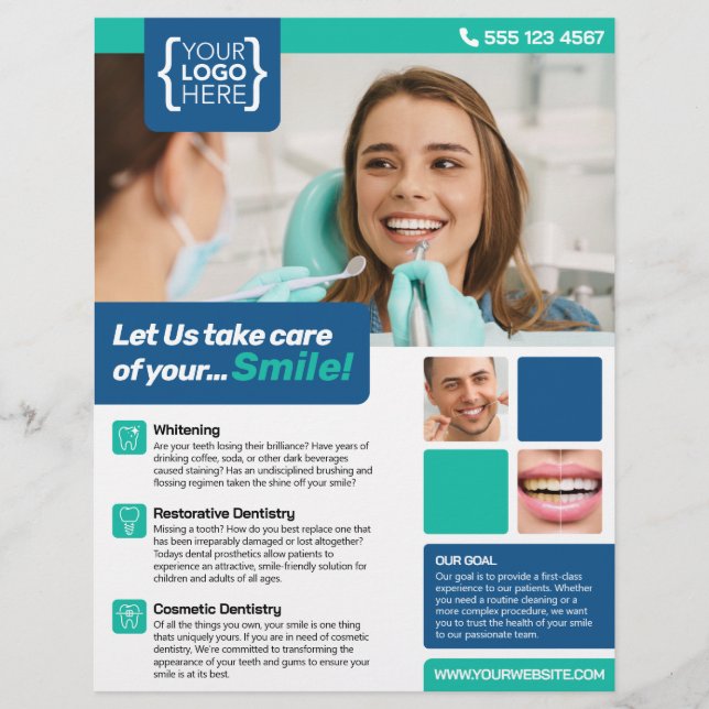Dentist, Dental Clinic, Dental Service Flyer (Front)