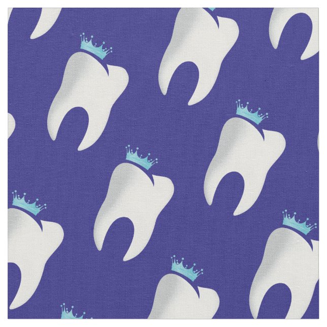 Dentist Dental Clinic teeth Whitening pattern Fabric (Close Up)