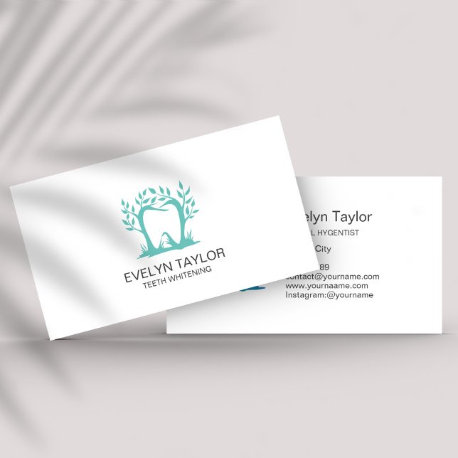 Dentist Dental Clinic teeth Whitening Smile Crown  Business Card (Creator Uploaded)