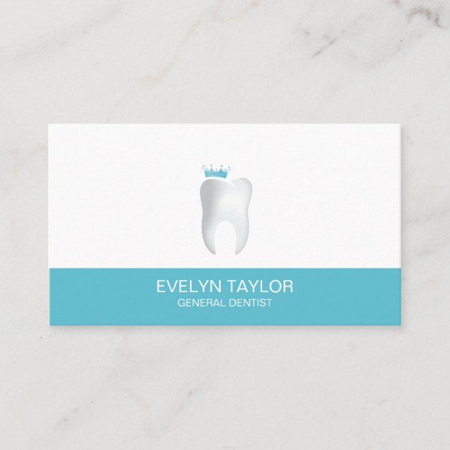 Dentist Dental Clinic teeth Whitening Smile Crown Business Card (Front)