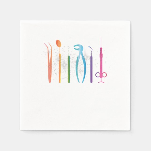 Dentist Dental Dentistry Tooth Teeth Doctor Gift Napkin (Front)