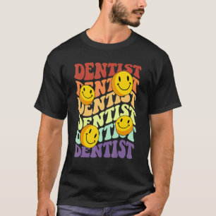Dentist Dental hygienist Assistant retro smile fac T-Shirt