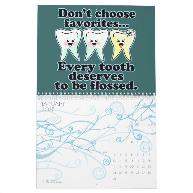 Dentist Dental Hygienist Calendar (Jan 2027)