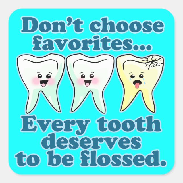 Dentist Dental Hygienist Dentistry Square Sticker (Front)