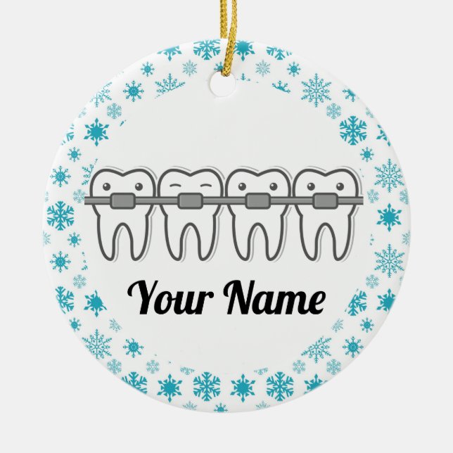 Dentist Dental Hygienist Technician Ceramic Ornament (Front)