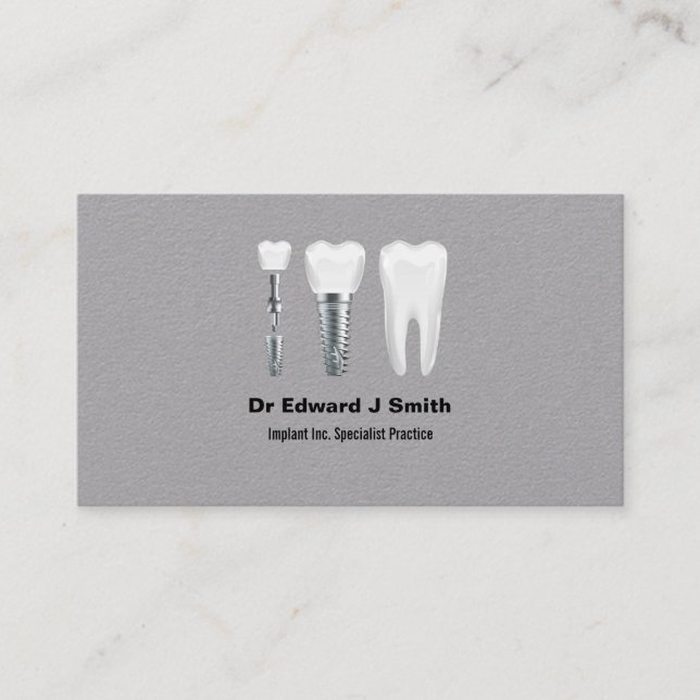 Dentist Dental Implant Specialist Surgery Surgeon Business Card (Front)