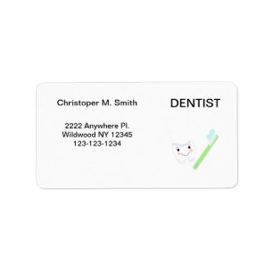 Dentist - Dental Office Label