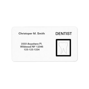 Dentist - Dental Office Label