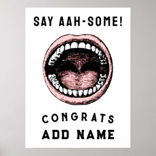 Dentist Dental School Graduation Poster