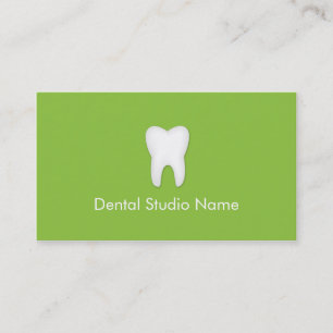 Dentist/Dental Studio Business Cards in Green