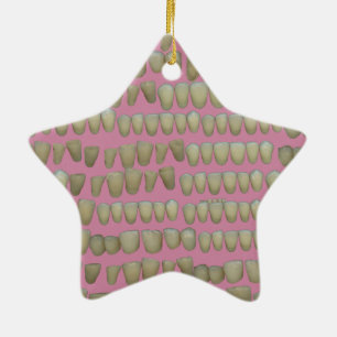DENTIST DENTISTRY ORTHODONTICS ROTTEN TEETH MOUTH CERAMIC ORNAMENT