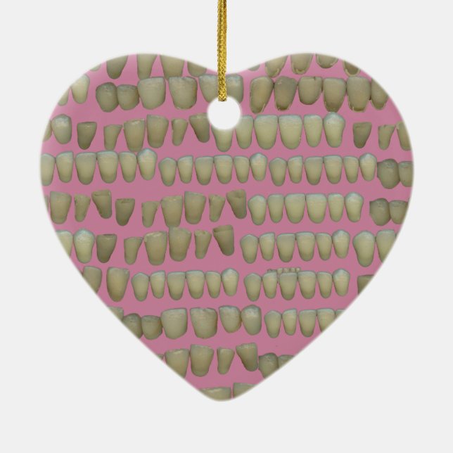 DENTIST DENTISTRY ORTHODONTICS ROTTEN TEETH MOUTH CERAMIC ORNAMENT (Back)