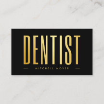 Dentist Dentistry Tooth Logo Black & Gold 