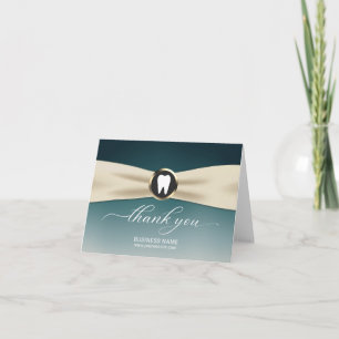 Dentist Elegant Teal Ombre Dental Office Thank You