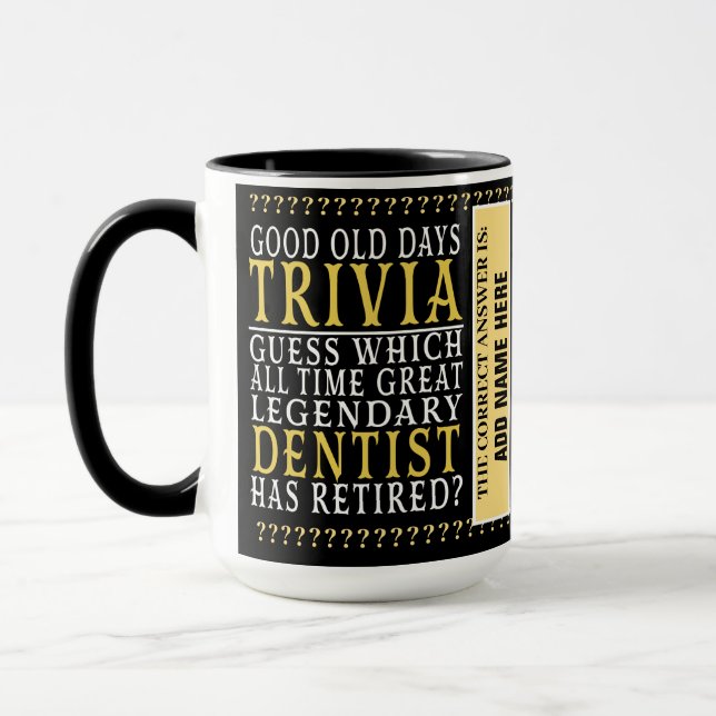 Dentist Funny Personalised Retired, Retirement  Mug (Left)