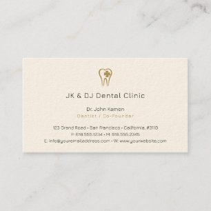 Dentist   Gold Lucky tooth Business Card