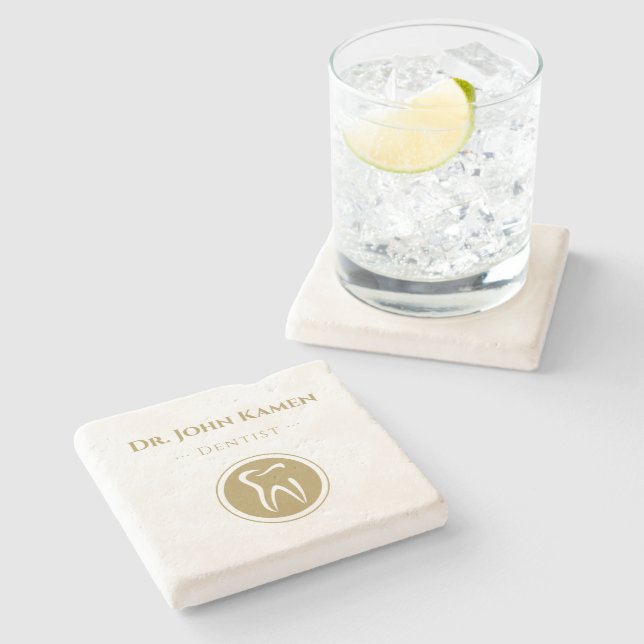 Dentist | Gold Stone Coaster (Side)