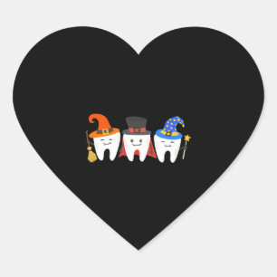 Dentist Halloween Teeth Dental Heart Sticker