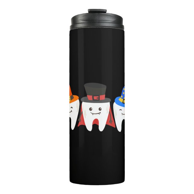 Dentist Halloween Teeth Dental Thermal Tumbler (Front)