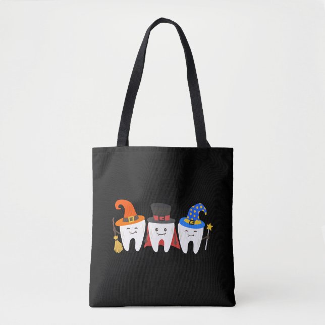 Dentist Halloween Teeth Dental Tote Bag (Front)