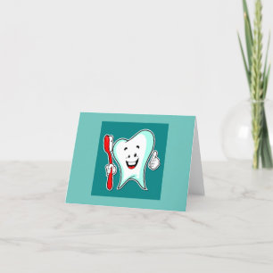 Dentist Happy Tooth Thank You Card