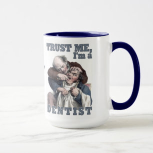 DENTIST humour custom monogram mugs