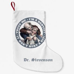 DENTIST humour custom name Christmas stocking