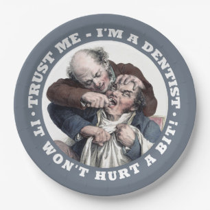 DENTIST humour paper plates