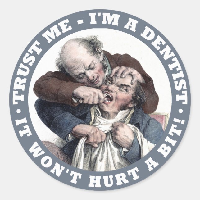 DENTIST humour stickers (Front)