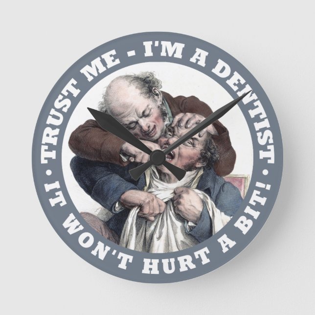 DENTIST humour wall clocks (Front)