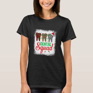 Dentist Hygienist Christmas Dental Squad Leopard R T-Shirt