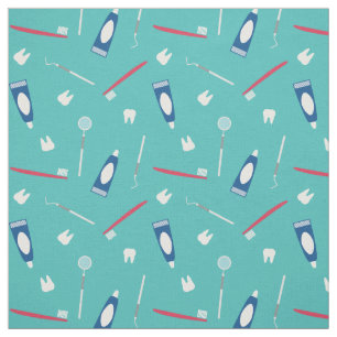 Dentist Instruments Seamless Pattern Fabric