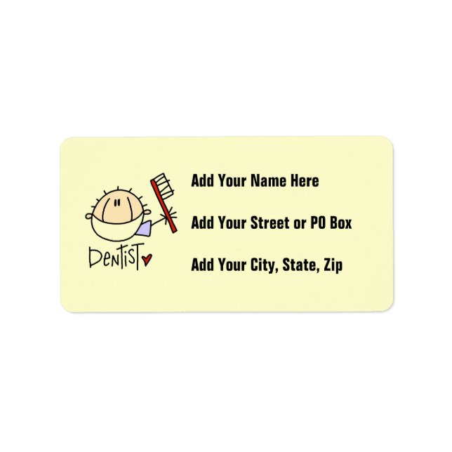 Dentist Label (Front)