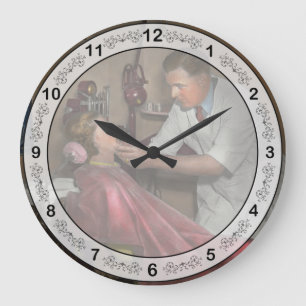 Dentist - Making an impression Large Clock