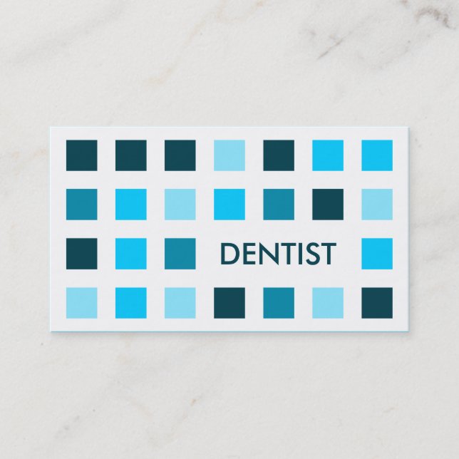 DENTIST (mod squares) Business Card (Front)
