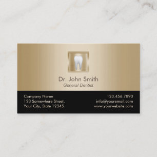 Dentist Modern Gold Dental Care Appointment Card