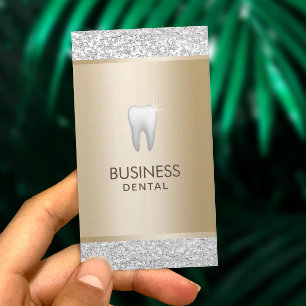 Dentist Modern Gold & Silver Dental Appointment Card