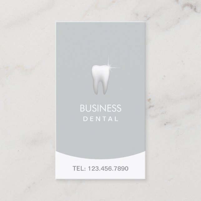 Dentist Modern Silver Dental Appointment (Front)