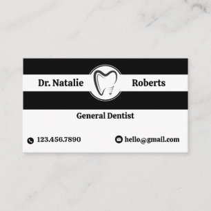 Dentist Modern Tooth Logo Dental Care Appointment Card